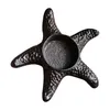 Portacandele Tealight Candeliere Porta stelle marine in metallo nero Decorazione domestica creativa