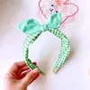 Hårtillbehör Korean Sweet Bow Hoop Girls Plaid Headwear Flowers Children Barn Estetic Pannband 1 st