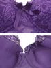 BRAS PLUS STORLEK FORESTANDE Ultra-tunn spets Sexig tunn bomullskopp knubbig Big Push Up Bh Bralette Encaje Modis Lingerie 105D#