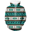 Temu Women's Top Western Style Printed Zippered Hoodieジャケット