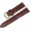 Äkta läder WatchBands 12141618202224 MM Watch Steel Pin Buckle Band Strap High Quality Wrist Belt Armband 240119