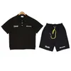 Rhude Mens Tracksuit Designer Summer Tshirts Polos Tee Shorts Leenge Lene Letter اثنين