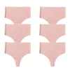 Calcinha feminina poblador 6 pçs/set high-rise sem costura tangas moda roupa interior sexy lingerie confortável g-strings cuecas