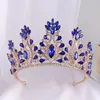 Hair Clips Luxury Womens Floral Crystal Crown Wedding Party Rhinestone Tiara