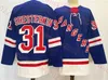 Mens sydd hockeytröja New York 23 Adam Fox 31 Igor Shesterkin 93 Mika Zibanejad 24 Kaapo Kakko Jerseys S-3XL