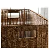 Woven Basket Rattan imitation Container Books Storage Clothes Closet Toy Sundries Organizer Kids 240223