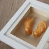 Baby Hand Foot Mold Print Po Frame DIY 3D Plaster Casting Kit Stereo Clone Handprint Footprint Memorial Grow Record Souvenir 240125