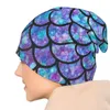 Berretti Viola Blues Sirena Scaglie Cappello lavorato a maglia Cappellino snapback solare Berretti tattici militari Visiera da spiaggia da donna da uomo