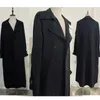 Men's Long Trench Coat Solid Color Long Sleeve Leisure Lapel Button Cardigan Coat Business Cloak Coat S-2XL 240122
