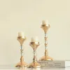 IMUWEN Metall-Kerzenhalter, goldener Ständer, modisch, für Hochzeit, exquisiter Tisch, Kerzenhalter, Party, Heimdekoration, 240125