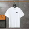 Yaz Kadınları T-Shirt Lüks Üçgen Desen Baskılı Oval Kısa Knolu Kadın Pamuk Yüksek Kaliteli Spor T-Shirt Top 240215