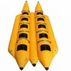 Flutuadores infláveis personalizados para 4-10 pessoas, passeio de fileira dupla, inflável, água rebocável, barcos de banana, tubo de peixe voador, barco inflável do mar com bomba