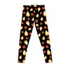 Active Pants Dole Whip Pattern - Scattered Black BG Leggings Women's Sports Tennis For Women