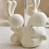 2 pièces moderne abstrait lapin Figure Style nordique Animal ornement famille cadeaux décoratifs en céramique artisanat chambre décor Figurines cadeau 240119