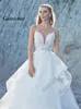 Gabriellar Delicate Ruffled Spaghetti Straps Wedding Dresses V-neck Appliques A-line Wedding Gowns Abito Da Sposa Customer Made 240131