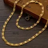 Ожерелье и серьги, комплект Bangrui, 5 мм, 60 см/21 см, золотая цепочка желтого цвета в каратах, женские ювелирные изделия, модные подарки