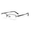 サングラスフレームフレーム幅140メンメン純粋なチタンフレームリーディングウルトラライトビジネスハーフリムミオピア光学眼鏡アイウェア
