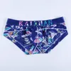 Underpants Sexy Briefs Digital Print Ice Silk Mesh Hole Men's Underwear Gay Brief Men U Convex Bikini