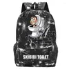 Mochila skibidi toalete schoolbag jogo dos desenhos animados impressão estudante meninos meninas diário bookbag homens portátil bagpack saco de viagem crianças daypack
