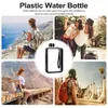 Wasserflaschen, 380 ml, flache Flasche, kreativ, tragbar, kein Auslaufen, mit Trageband, Camping, Fitnessstudio, Trinkgeschirr