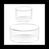 Jewelry Pouches 2Pcs Acrylic Fillable Cake Display Board Clear Round Stand Box For Wedding Birthday Party