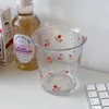 Бокалы для вина Корейские Ins Маленькие стаканы для свежего цветочного сока Винтажная чашка для латте Девушка Сердце Молоко Вода