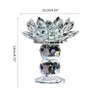 Double Ball Crystal Lotus Flower Candle Holder Temple Decor Ornament for Home Festival Wedding Party Table Feng Dropship 240127