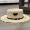 Sombrero de ala ancha de Jazz para hombre y mujer, sombrero plano de paja a la moda, protector solar de alta calidad, 2024