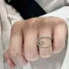 Pierścienie klastra 925 Sterling Srebrny cyrkon geometryczny pierścionek dla kobiet dziewczyna moda pusta okrągłe projektowanie biżuterii urodzin