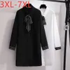 Ladies Autumn Winter Plus Size Shirt Dress For Women Large Loose Casual Long Sleeve Button Mini Dress 3XL 4XL 5XL 6XL 7XL 240130