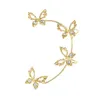 Backs Coldings Ifmia Fashion Gold Color Metal Butterfly Ucha klipsy koreańskie srebrne mankiet błyszczącego dla kobiet biżuteria ślub