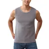 Camisetas sin mangas para hombre, Top clásico, chaleco cómodo diario, invierno, otoño, mujer, forro polar, ropa interior para hombre, cuello redondo, moda cómoda