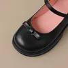 Scarpe eleganti di grandi dimensioni 34-43 Elegante stile retrò francese Mary Janes da donna con tacco alto Décolleté da donna per il tempo libero Beige Nero Drop Ship