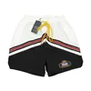 Trendy Brand Micro Embroidered Striped Color Blocking Casual Shorts for Men and Women High Street Beach Sports Capris