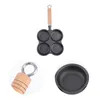 Pans Four Hole Omelette Griddle Pan Egg Cooking Tool Non-stick Cooker Cast Iron Frying Stove