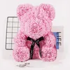 Regalo di anno per l'orso rosa immortale per la fidanzata San Valentino Simulazione creativa Fiore in schiuma PE Decorazioni per matrimoni 18 cm 240131