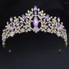 Hair Clips Elegant Flower Tiaras Headpiece Princess Crown For Bride Wedding Jewelry Bridal Headwear Prom Pageant Crowns
