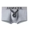 JOCKMAIL Sexy hommes sous-vêtements mode anneau suspendu slips shorts Gay taille basse ouvert entrejambe mâle caleçon homme Shapewear Boxer YQ240214
