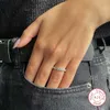 Cluster GRA Certified Moissanite Diamond Ring Sterling Sliver Iced Out Hip Hop Tennis Eternity Band Cuban Link Fine Jewelry