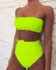 Costumi da bagno da donna 2024 Bikini a vita alta Fasciatura femminile Stroje Kapielowy Damskie Monokini Costume da bagno Biquini Mujer Trikini Badpak