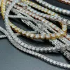 Zuanfa Silver Necklace 925 Moissanite Vvs Pass Diamond Tester 3/4/5mm Tennis Chain Moissanite Tennis Necklace