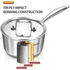 Наборы посуды LOLYKITCH, трехслойная нержавеющая сталь, 1.5QT2.5QT3.0QT, набор кастрюль для индукционной готовки, кастрюли и сковороды