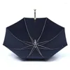 Regenschirme Männer Erweiterte Luxus Gerade Stange Hand Nähen Regenschirm Retro Automatische Allwetter Sonnenschutz UV Regen Getriebe