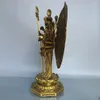 Dekoratif Figürinler 23 "Tibet Tapınağı Koleksiyonu Pirinç 1000 Arms Bin Guanyin Bodhisattva Arka Işığı Buddha İbadet Hall Town House