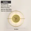 Wall Lamp Acrylic Mute Clock Sconce 11W Led Background Decoration Living Room Bra Bedroom El Bar Aisle Light