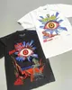 Y2K T-shirt Hip Hop Eyeball Graphique Imprimé Col Rond Coton Surdimensionné Tshirt Hommes Femmes Harajuku Goth Manches Courtes Tops Vêtements 240129