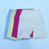 Short de sport pour femmes, taille haute, short de yoga, fesses fines, levage de gymnastique, course à pied, short en nylon à haute élasticité, 240215