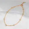 Charmarmband Fashionabla pärlor Kvinnliga armband Personlighet Enkel rostfritt stål Ankles Bangles For Women Jewelry