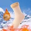 Herrensocken Kniesäcke Winter Warm Thermo für Männer Frauen Extra dicke isolierte beheizte Crew Boot Oberschenkelhohe Baumwollstrümpfe