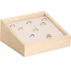 Decorative Plates PU Leather Jewelry Display Stand Organizer Tray Rings Earrings Necklace Storage Trays